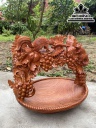 Giỏ Đựng Trái Cây Nho Sóc Gỗ Hương Đá Cao 35 Ngang 43 Sâu 30 (cm) 2