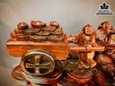 Tượng Phật Di Lặc Ngũ Phúc Gỗ Trắc Cao 40 Ngang 92 Sâu 30 (cm) 1