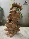 Tượng Phật Di Lặc Vác Cành Đào Gỗ Ngọc Am Cao 60 Ngang 35 Sâu 30 (cm) 3