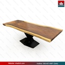 Bàn Ăn Gỗ Me Tây Nguyên Khối Dài 250 Rộng 93-88-92 Dày 6,7 Cao 75 (cm) 2
