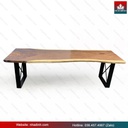 Bàn Ăn Gỗ Me Tây Nguyên Khối Dài 255 Rộng 89-83-90 Dày 5 Cao 75 (cm) 1