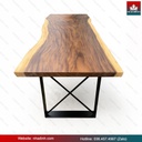 Bàn Ăn Gỗ Me Tây Nguyên Khối Dài 255 Rộng 89-83-90 Dày 5 Cao 75 (cm) 4