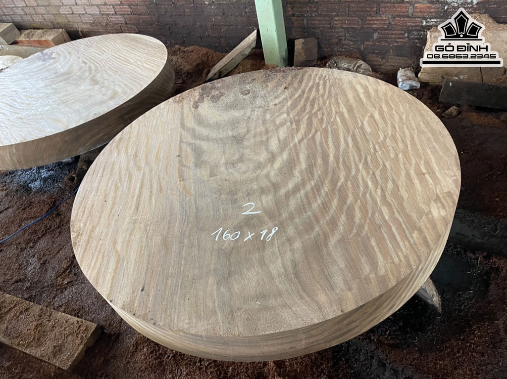 Mặt Bàn Tròn Gỗ Gõ Đường Kính 160 Dày 18 (cm) 0