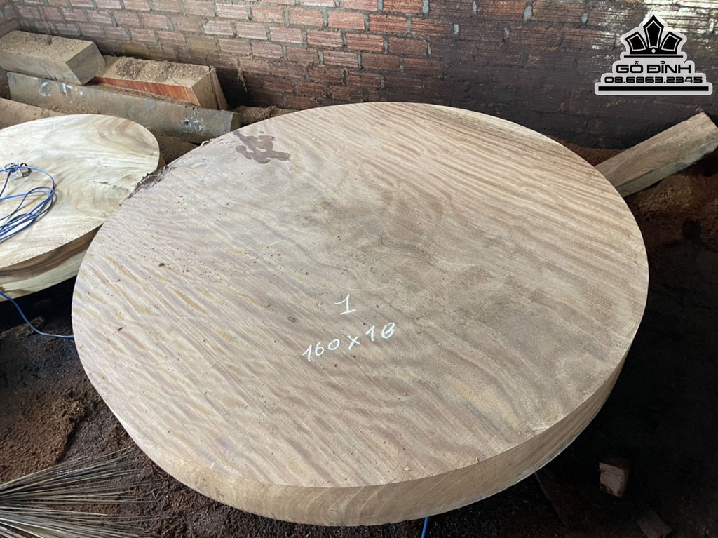 Mặt Bàn Tròn Gỗ Gõ Đường Kính 160 Dày 18 (cm) 2
