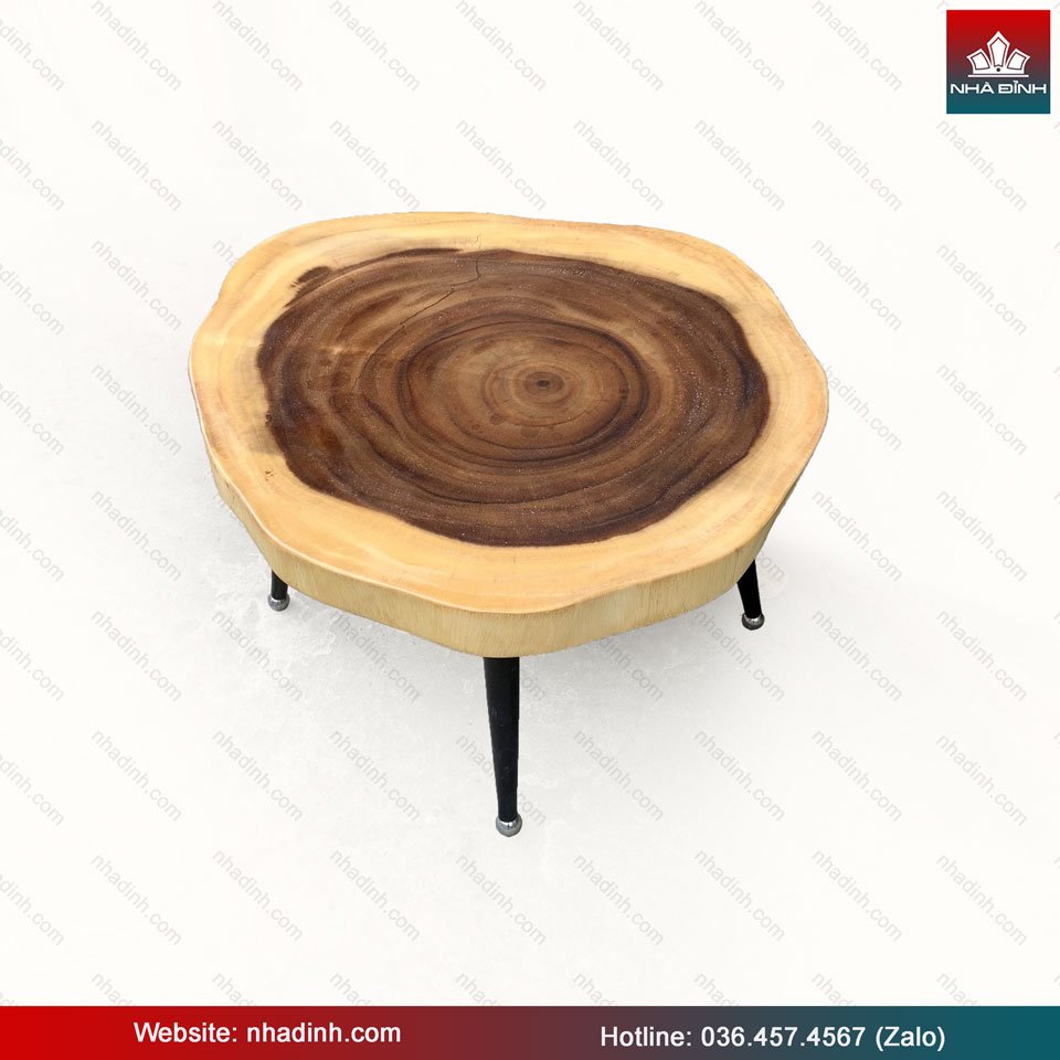 Bàn Trà Ngồi Bệt Gỗ Me Tây Dài 64 Rộng 57 Dày 4,9 Cao 35 (cm) 3
