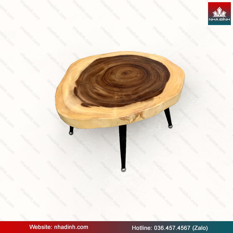 Bàn Trà Ngồi Bệt Gỗ Me Tây Dài 64 Rộng 57 Dày 4,9 Cao 35 (cm) 4