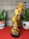 Tượng Phật Di Lặc Tài Lộc Gỗ Pơ Mu Cao 42 Ngang 24 Sâu 12 (cm) 1