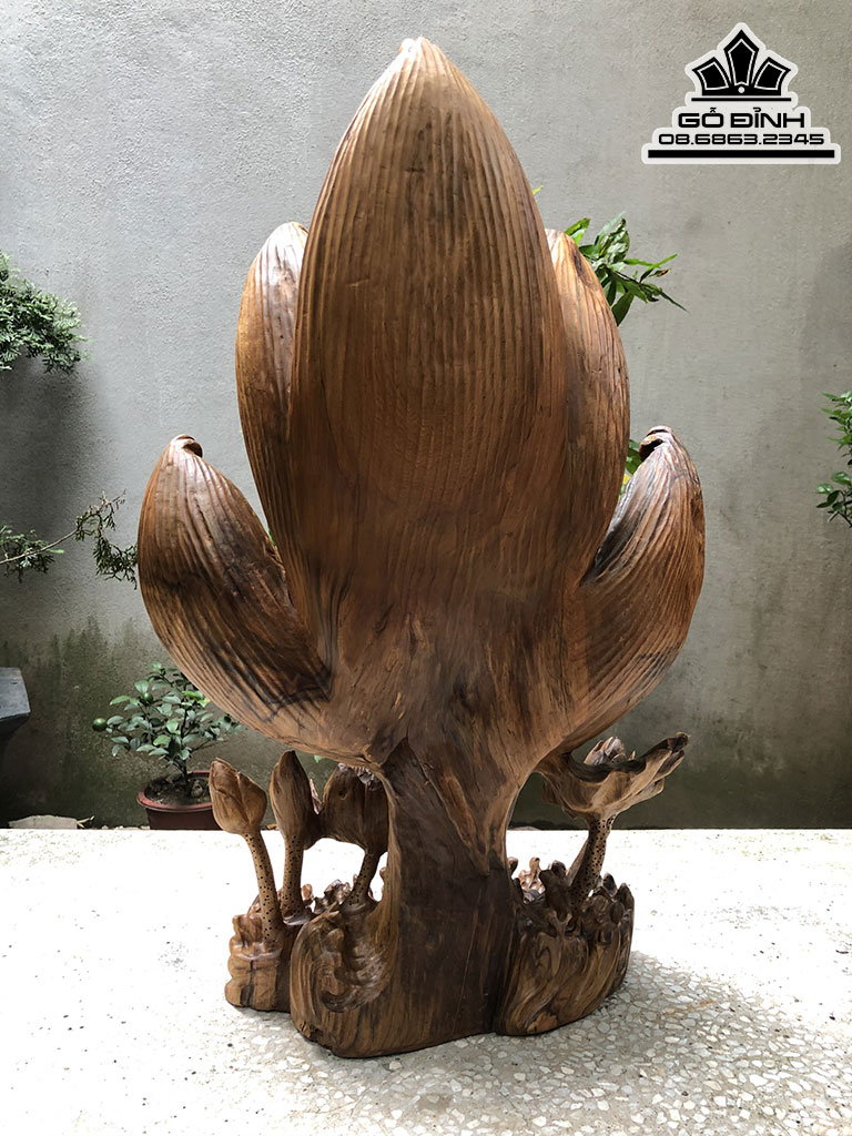 Tượng Phật Adida Gỗ Bách Xanh Cao 66 Ngang 40 Sâu 26 (cm) 2