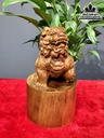 Tượng Song Nghê Gỗ Bách Xanh Cao 22 Ngang 12 Sâu 12 (cm) 0