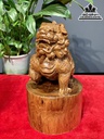 Tượng Song Nghê Gỗ Bách Xanh Cao 22 Ngang 12 Sâu 12 (cm) 1