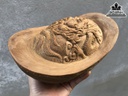Tượng Bát Vàng Đục Rồng Gỗ Ngọc Am Cao 13 Ngang 18 Sâu 10 (cm) 1
