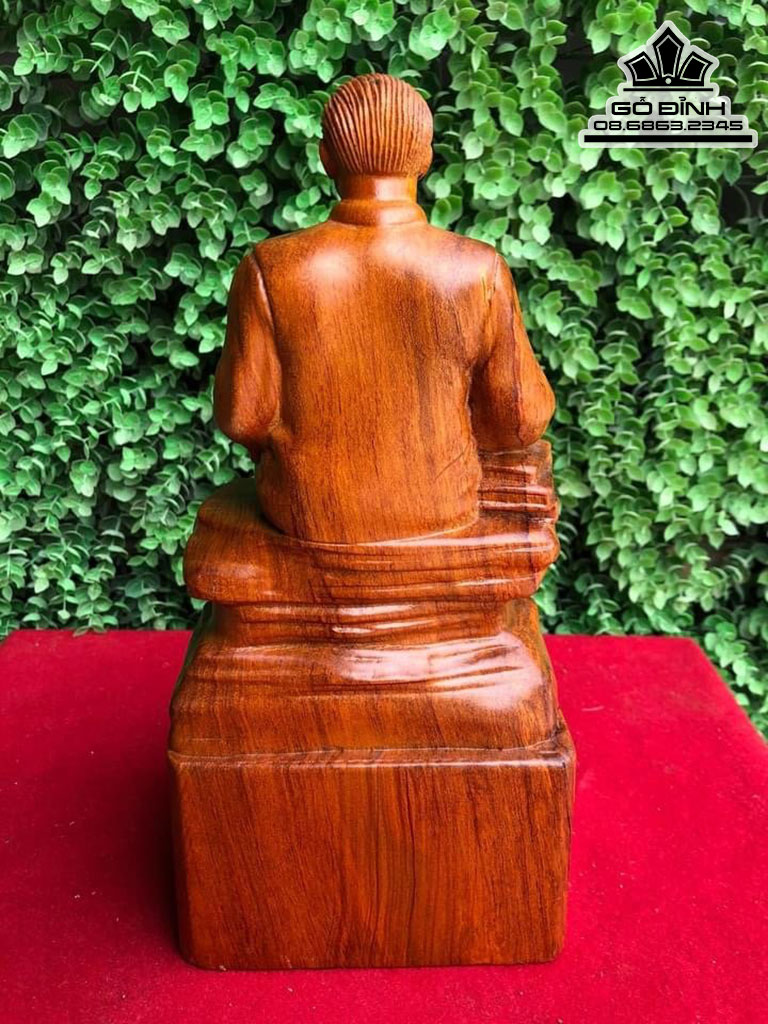 Tượng Bác Hồ Gỗ Hương Cao 27 Ngang 12 Sâu 11 (cm) 0