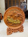 Đĩa Mã Đáo Thành Công Gỗ Hương Nhập Cao 49 Đường Kính 40 Dày 3 (cm) 2