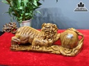 Tượng Nghê Gỗ Bách Xanh Cao 13 Ngang 36 Sâu 10 (cm)