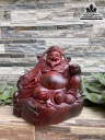 Tượng Thần Tài Gỗ Trắc Cao 19 Ngang  21 Sâu 10(cm)