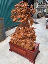 Tượng Phật Di Lặc Ngũ Phúc Gỗ Hương Cao 137 Ngang 70 Sâu 45 (cm)