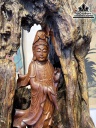 Tượng Quan Âm Gỗ Hương Việt Cao 79 Ngang 48 Sâu 46 (cm)