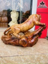 Tượng Hổ Phong Thủy Gỗ Hương Cao 55 Ngang 81 Sâu 32 (cm)