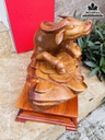 Tượng Trâu Phong Thủy Gỗ Hương Cao 26 Ngang 50 Sâu 21 (cm)