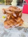 Tượng Trâu Phong Thủy Gỗ Hương Cao 32 Ngang 80 Sâu 40 (cm)