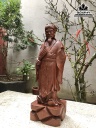 Tượng Khổng Minh Gỗ Hương Cao 60 Ngang 20 Sâu 17 (cm)
