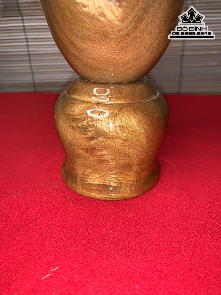 Bình Tỳ Bà Gỗ Chun Sụn Bách Xanh Cao 43 Đường Kính 8 (cm)