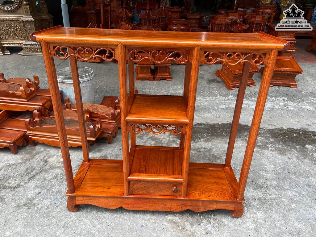 Kệ Phẳng Gỗ Hương Cao 80 Ngang 80 Sâu 27 (cm)