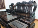Bộ Salon Chạm Nghê Tay 16 Mười Một Món Gỗ Chiu Liu Bông