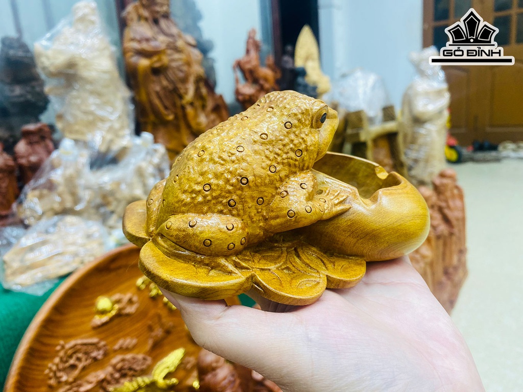 Gạt Tàn Thuốc Gỗ Bách Xanh Cao 8 Ngang 15 Sâu 10 (cm)