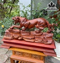 Tượng Báo Săn Mồi Gỗ Cẩm Cao 30 Ngang 51 Sâu 13 Kỷ Cao 9 (cm)