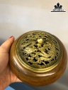 Lư Xông Trầm Gỗ Bách Xanh Cao 10 Đường Kính 11 (cm)