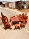 Bộ Bàn 6 Món Gỗ Hương Dài 160 Ngang 110 Cao 68 (cm)
