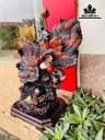 Tượng Cá Xiêm Gỗ Trắc Đen Đỏ Cao 80 Ngang 52 Sâu 26 (cm)