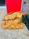 Tượng Cóc Ngậm Tiền Gỗ Hương Cao 23 Ngang 36 Sâu 25 (cm)