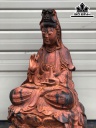 Tượng Phật Bà Quan Âm Gỗ Trắc Cao 29 Ngang 17 Sâu 17 (cm)