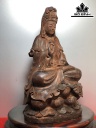 Tượng Phật Bà Quan Âm Gỗ Trắc Ngang 28 Cao 15 Sâu 13 (cm)