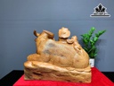Tiểu Đồng Chăn Trâu Thổi Sáo Gỗ Ngọc Am Cao 42 Ngang 61 Sâu 41 (cm)