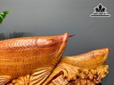 Tượng Cá Kim Long Gỗ Hương Cao 28 Ngang 91 Sâu 16 (cm)