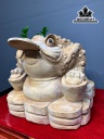 Tượng Thiềm Thừ Gỗ Ngọc Am Cao 36 Ngang 39 Sâu 40 (cm)