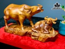 Tượng Trâu Gỗ Hương Cao 23 Ngang 45 Sâu 14 (cm)