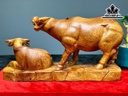 Tượng Trâu Gỗ Hương Cao 23 Ngang 45 Sâu 14 (cm)