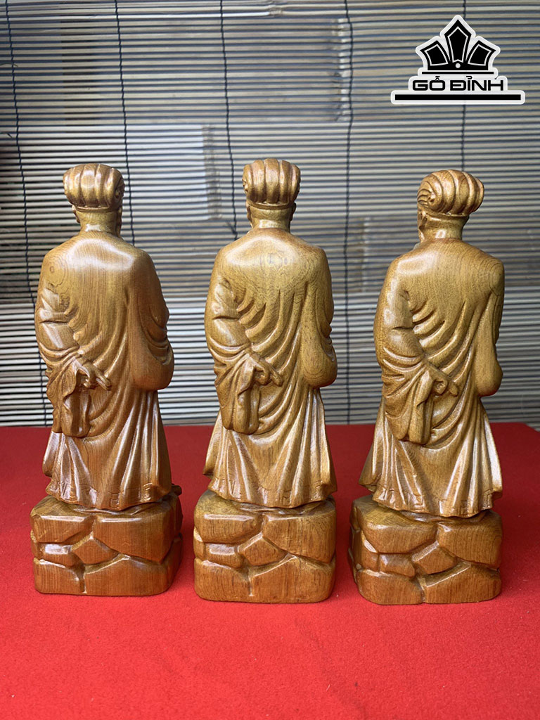 Tượng Gia Cát Lượng Gỗ Bách Xanh Cao 20 Ngang 7 Sâu 5 (cm)