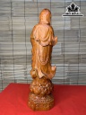 Tượng Phật Bà Quan Âm Gỗ Hương Cao 40 Ngang 10 Sâu 10 (cm)
