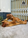 Tượng Hổ Phong Thủy Gỗ Hương Cao 41 Ngang 90 Sâu 30 (cm)