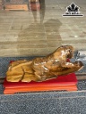 Tượng Hổ Phong Thủy Gỗ Bách Xanh Ngang 48 Cao 20 Sâu 17 (cm)