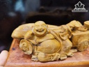 Tượng Phật Di Lặc Gỗ Hoàng Đàn Cao 13 Ngang 4,5 Sâu 6 (cm)