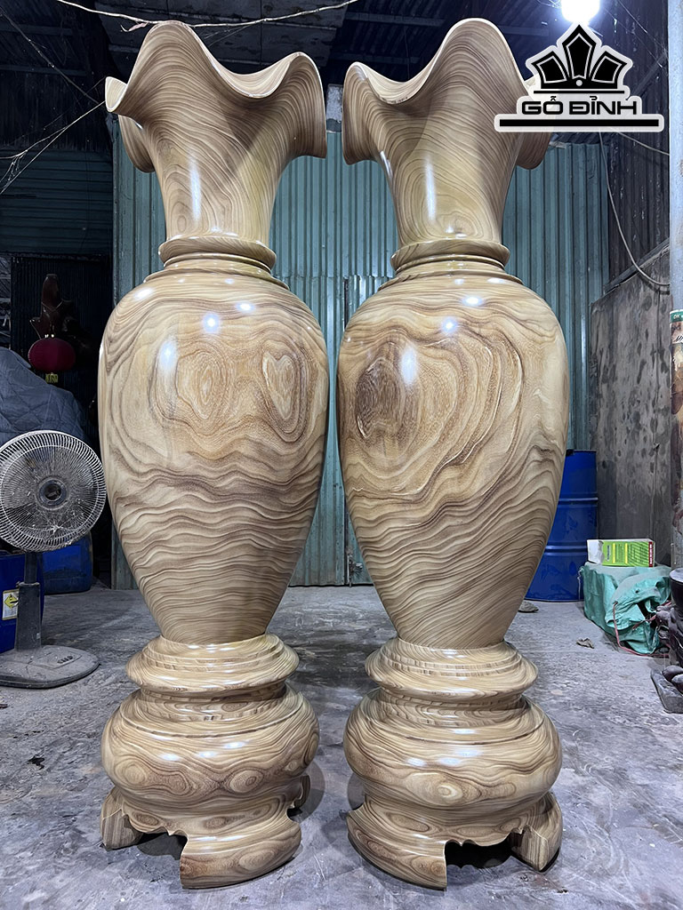 Lục Bình Gỗ Cẩm Vàng Cao 170 Đường Kính 52 (cm)