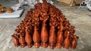 Bộ 9 Bình Gỗ Hương Cao 15-35 Ngang 6-8 (cm)