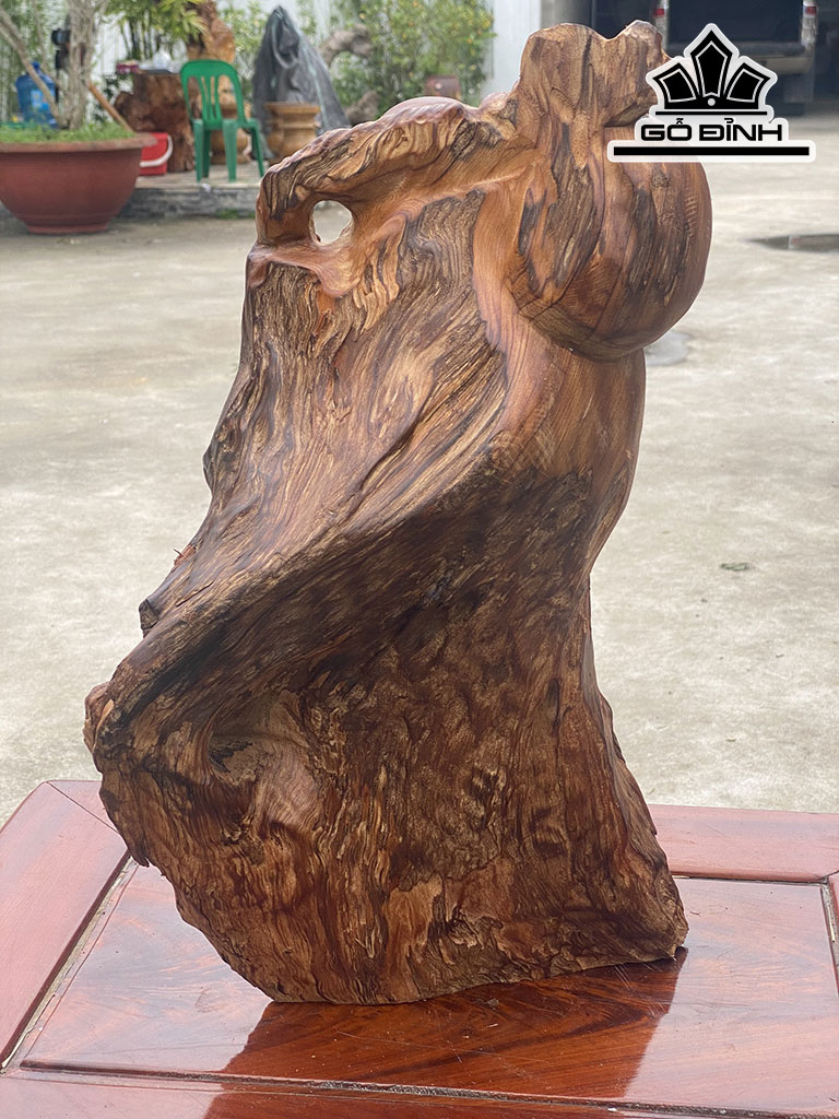 Tượng Phật Di Lặc Gỗ Ngọc Am Cao 50 Ngang 32 Sâu 20 (cm)