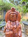 Tượng Quán Thế Âm Bồ Tát Gỗ Sưa Cao 44 Ngang 20 Sâu 15 (cm)